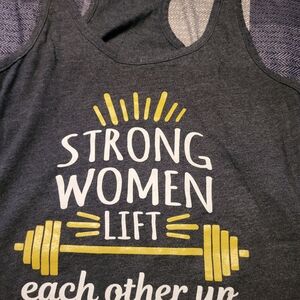 Charcoal and Yellow Women's Motivational Tank Top